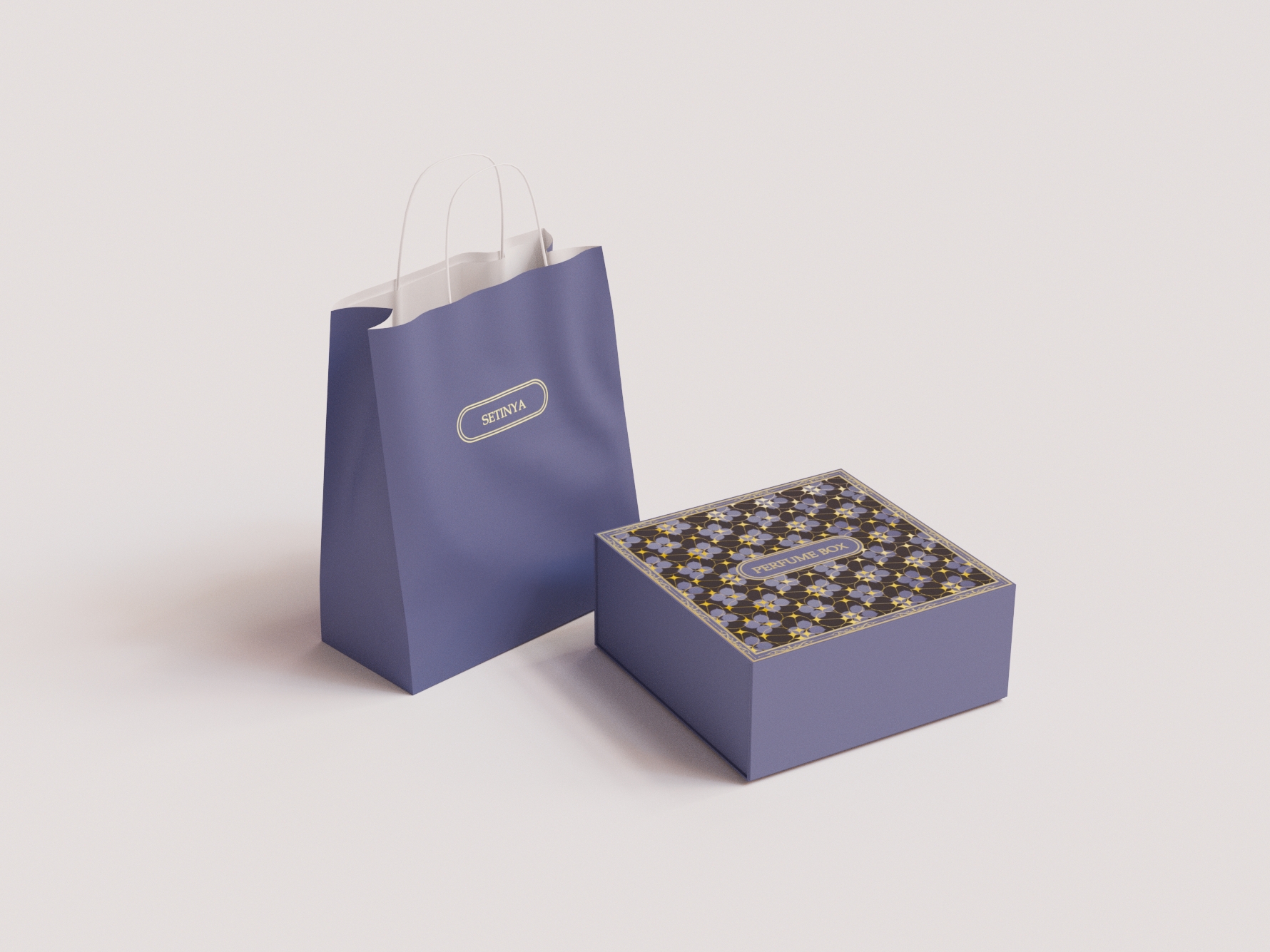 Collapsible rigid box closed view